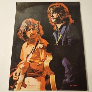 Vintage Concert Poster Card (#111), 1973, George Harrison & Eric Clapton, 8x10